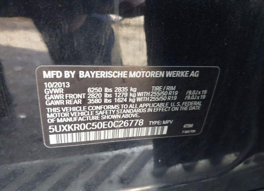 Photo 9 of 2014 Bmw X5 XDRIVE35I (VIN 5UXKR0C50E0C26778)