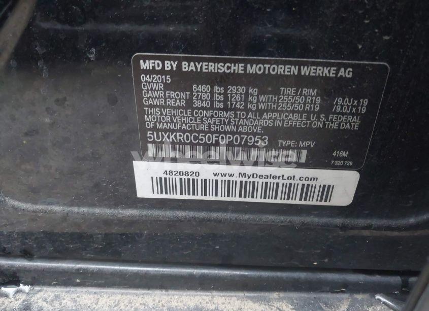 Photo 9 of 2015 Bmw X5 XDRIVE35I (VIN 5UXKR0C50F0P07953)