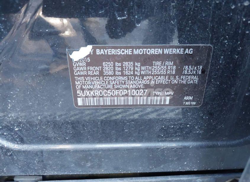 Photo 9 of 2015 Bmw X5 XDRIVE35I (VIN 5UXKR0C50F0P10027)