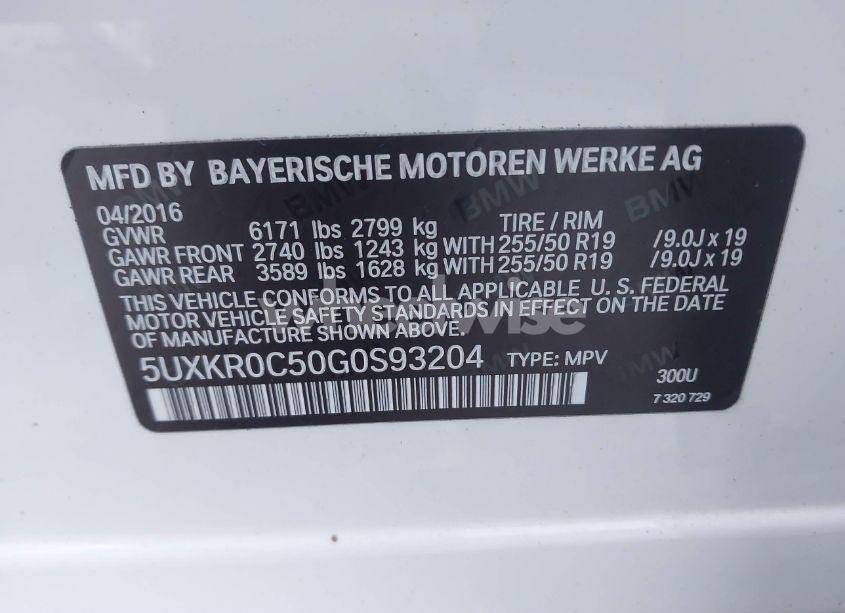 Photo 9 of 2016 Bmw X5 XDRIVE35I (VIN 5UXKR0C50G0S93204)