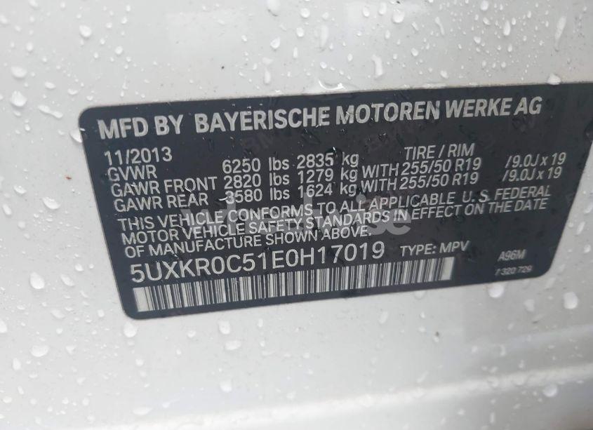 Photo 9 of 2014 Bmw X5 XDRIVE35I (VIN 5UXKR0C51E0H17019)