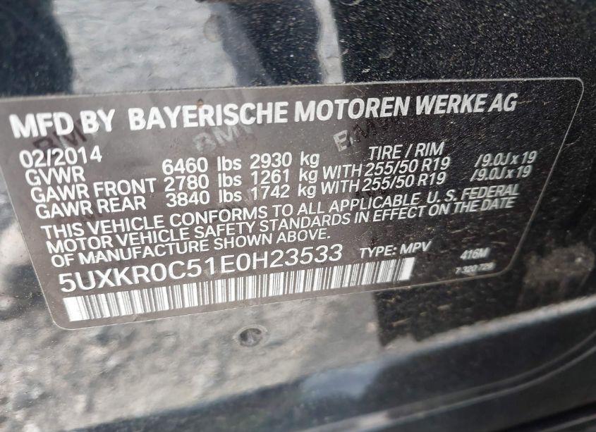 Photo 9 of 2014 Bmw X5 XDRIVE35I (VIN 5UXKR0C51E0H23533)