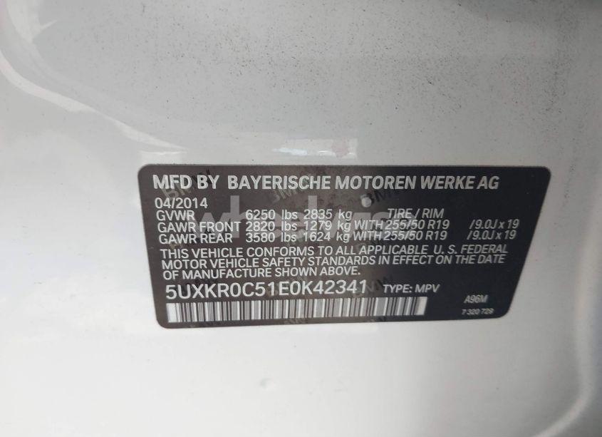 Photo 9 of 2014 Bmw X5 XDRIVE35I (VIN 5UXKR0C51E0K42341)