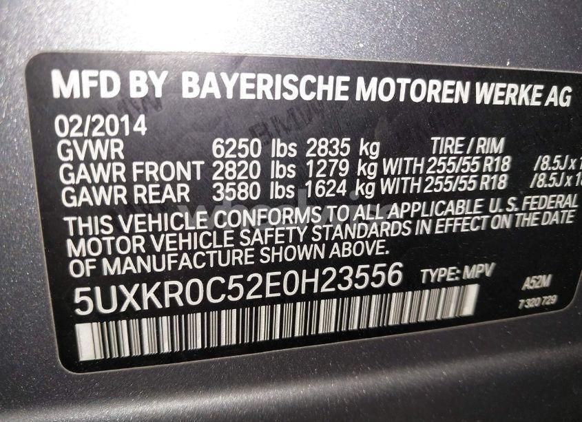 Photo 9 of 2014 Bmw X5 XDRIVE35I (VIN 5UXKR0C52E0H23556)