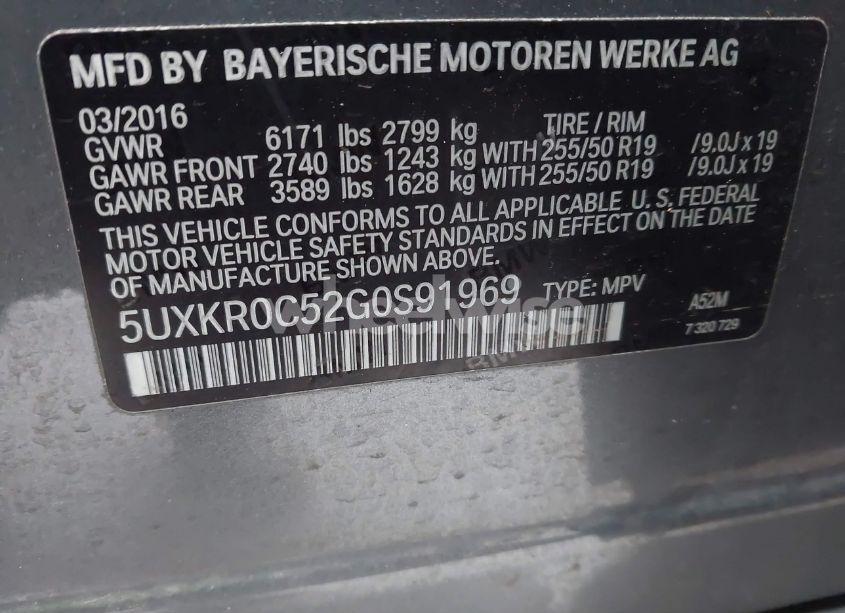 Photo 9 of 2016 Bmw X5 XDRIVE35I (VIN 5UXKR0C52G0S91969)