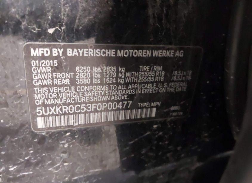 Photo 9 of 2015 Bmw X5 XDRIVE35I (VIN 5UXKR0C53F0P00477)