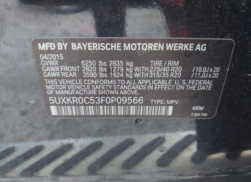 Photo 9 of 2015 Bmw X5 XDRIVE35I (VIN 5UXKR0C53F0P09566)