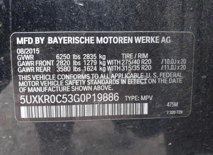 Photo 9 of 2016 Bmw X5 XDRIVE35I (VIN 5UXKR0C53G0P19886)