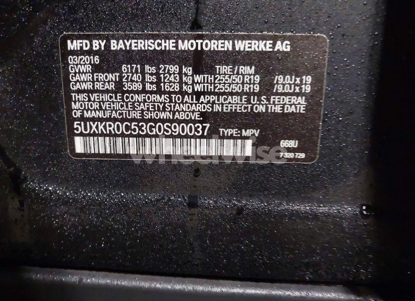 Photo 9 of 2016 Bmw X5 XDRIVE35I (VIN 5UXKR0C53G0S90037)