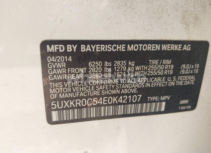 Photo 9 of 2014 Bmw X5 XDRIVE35I (VIN 5UXKR0C54E0K42107)