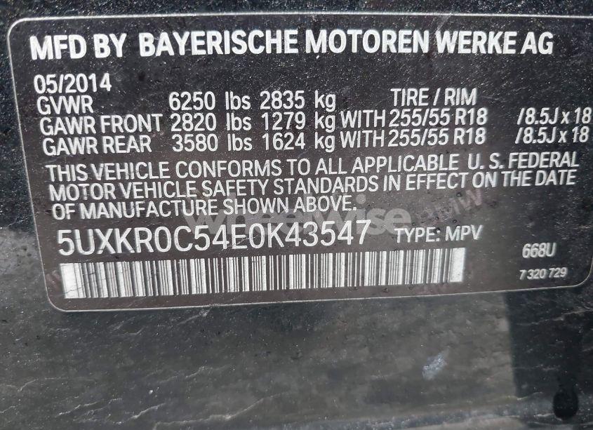 Photo 9 of 2014 Bmw X5 XDRIVE35I (VIN 5UXKR0C54E0K43547)