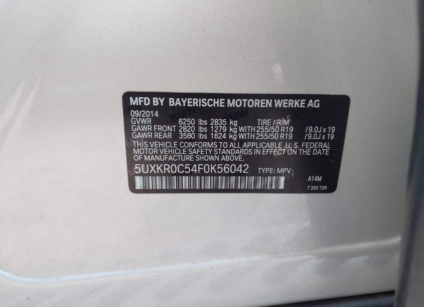 Photo 9 of 2015 Bmw X5 XDRIVE35I (VIN 5UXKR0C54F0K56042)