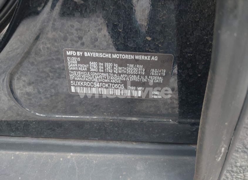 Photo 9 of 2015 Bmw X5 XDRIVE35I (VIN 5UXKR0C54F0K70605)