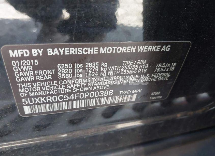 Photo 9 of 2015 Bmw X5 N/A (VIN 5UXKR0C54F0P00388)