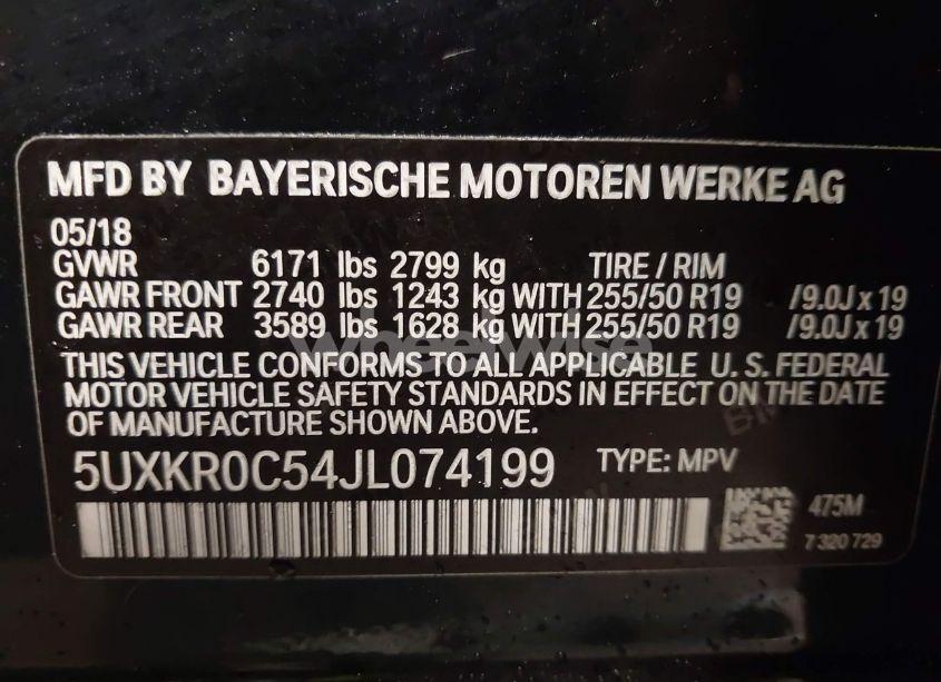 Photo 9 of 2018 Bmw X5 XDRIVE35I (VIN 5UXKR0C54JL074199)