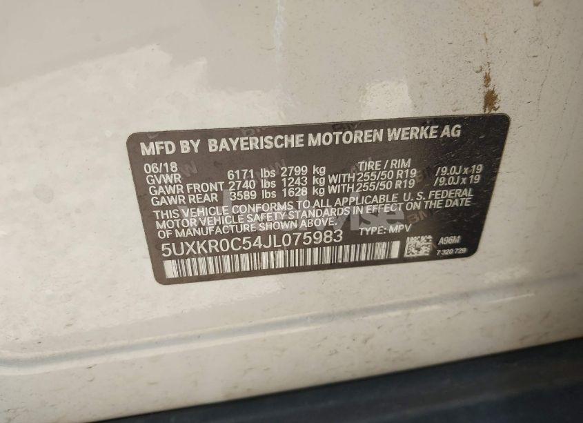 Photo 9 of 2018 Bmw X5 XDRIVE35I (VIN 5UXKR0C54JL075983)