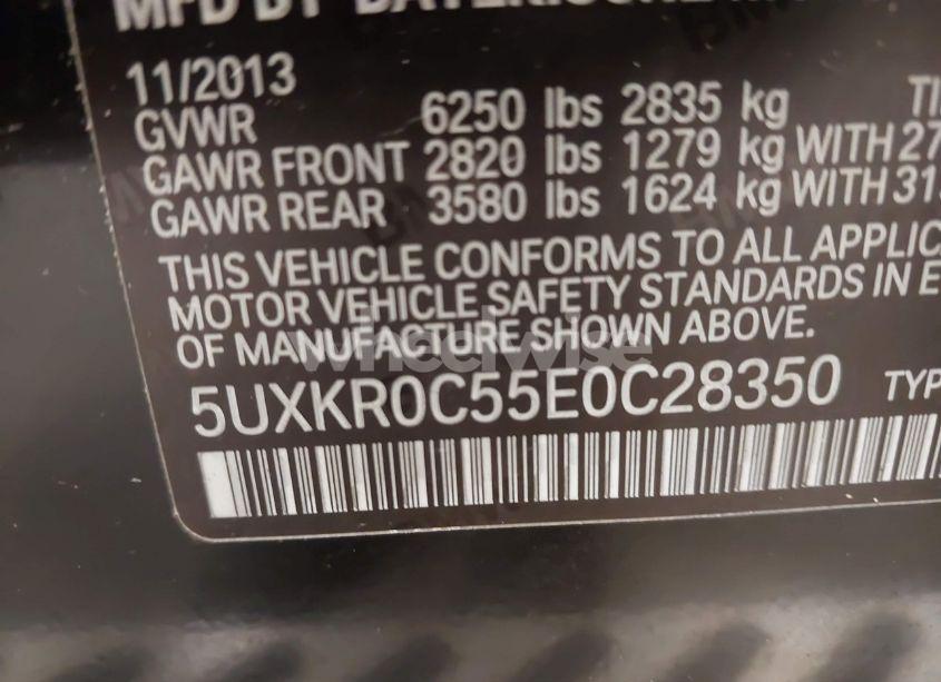 Photo 9 of 2014 Bmw X5 XDRIVE35I (VIN 5UXKR0C55E0C28350)