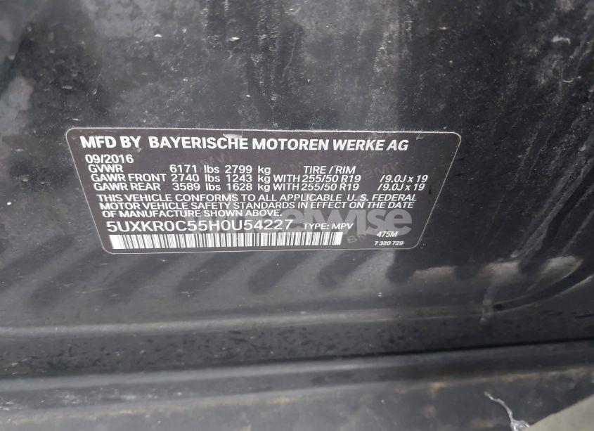 Photo 9 of 2017 Bmw X5 XDRIVE35I (VIN 5UXKR0C55H0U54227)