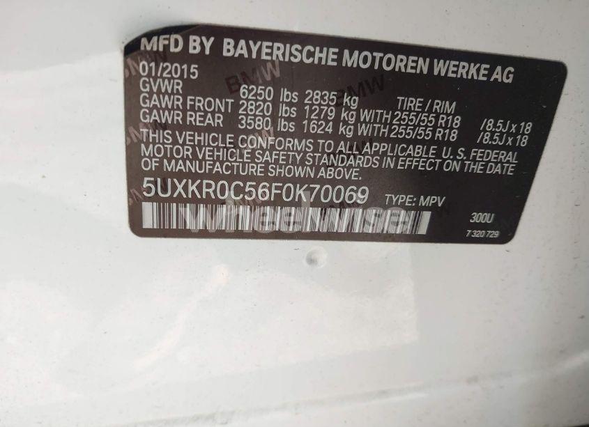 Photo 9 of 2015 Bmw X5 XDRIVE35I (VIN 5UXKR0C56F0K70069)