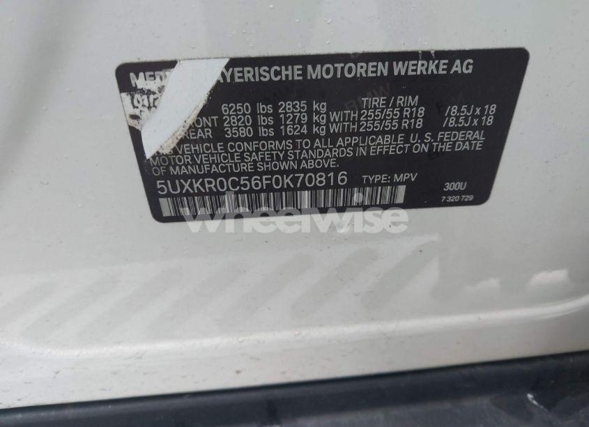 Photo 9 of 2015 Bmw X5 XDRIVE35I (VIN 5UXKR0C56F0K70816)