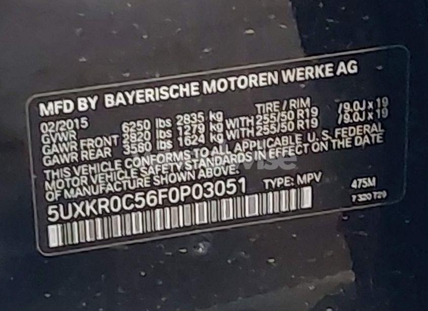 Photo 9 of 2015 Bmw X5 XDRIVE35I (VIN 5UXKR0C56F0P03051)