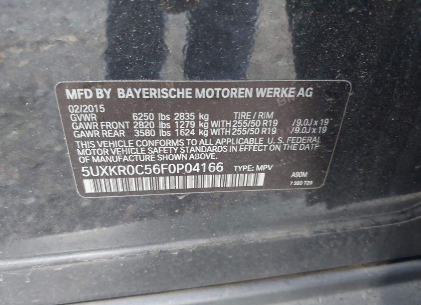 Photo 9 of 2015 Bmw X5 XDRIVE35I (VIN 5UXKR0C56F0P04166)