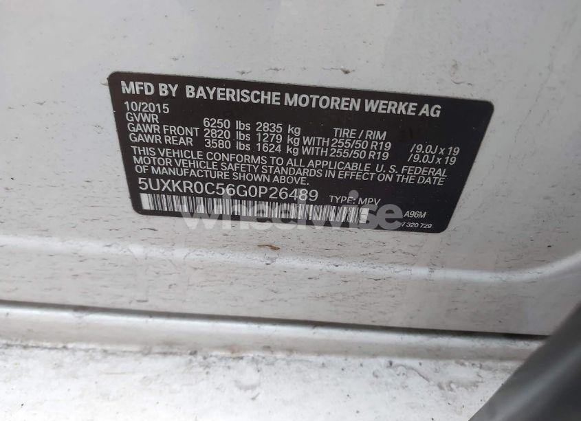 Photo 9 of 2016 Bmw X5 XDRIVE35I (VIN 5UXKR0C56G0P26489)