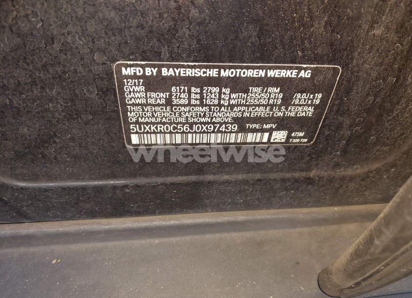 Photo 9 of 2018 Bmw X5 XDRIVE35I (VIN 5UXKR0C56J0X97439)