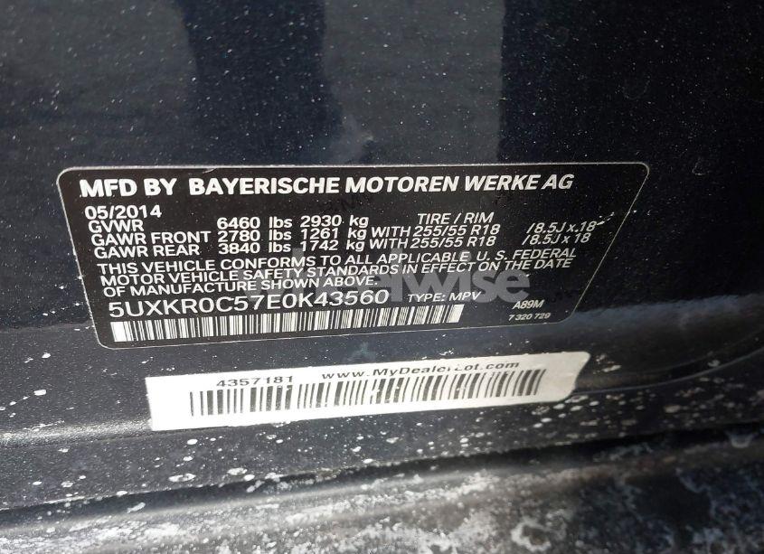 Photo 9 of 2014 Bmw X5 XDRIVE35I (VIN 5UXKR0C57E0K43560)