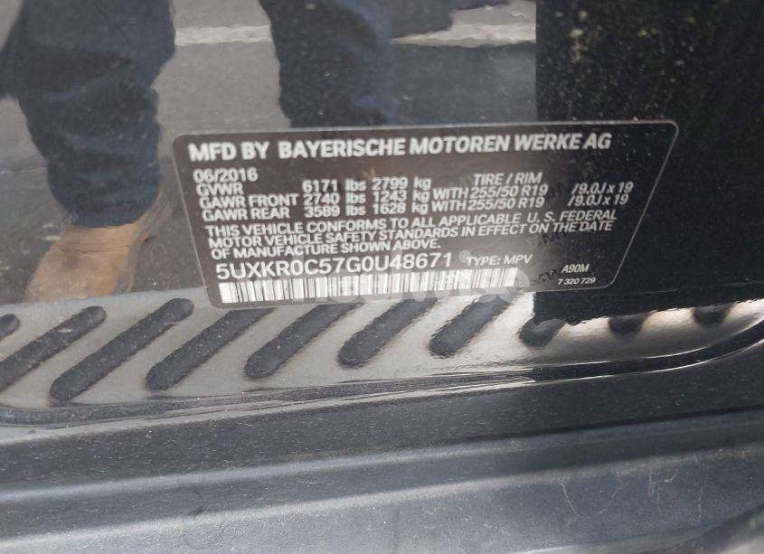 Photo 9 of 2016 Bmw X5 XDRIVE35I (VIN 5UXKR0C57G0U48671)