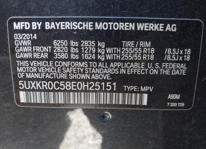 Photo 9 of 2014 Bmw X5 XDRIVE35I (VIN 5UXKR0C58E0H25151)