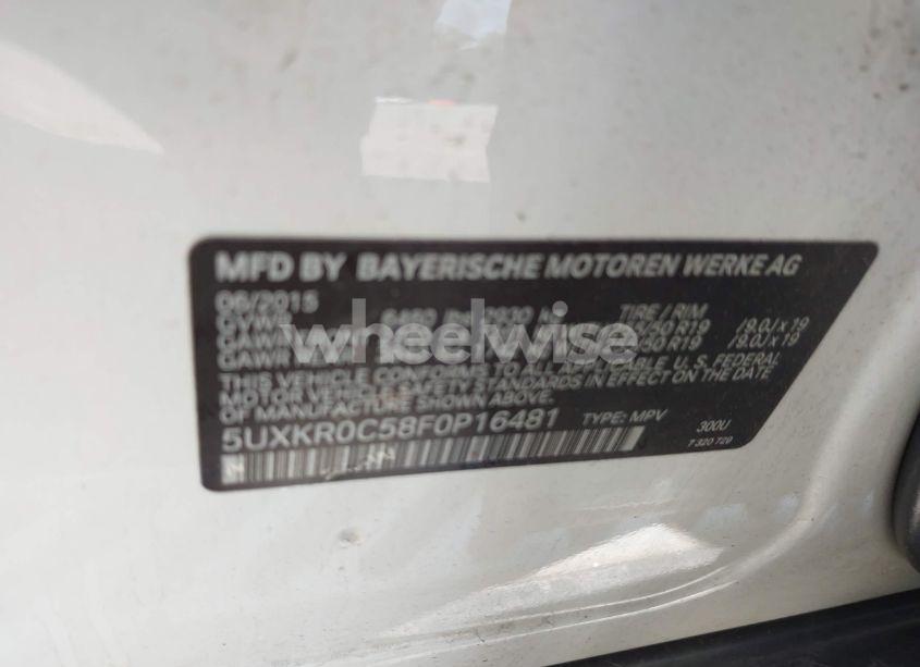 Photo 9 of 2015 Bmw X5 XDRIVE35I (VIN 5UXKR0C58F0P16481)