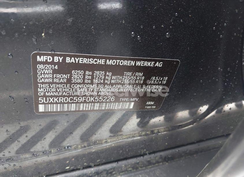Photo 9 of 2015 Bmw X5 XDRIVE35I (VIN 5UXKR0C59F0K55226)