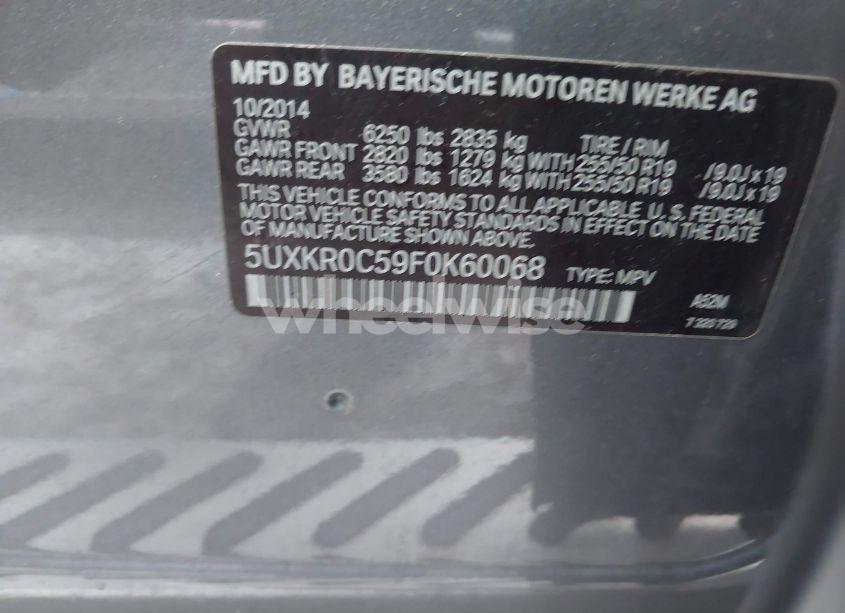 Photo 9 of 2015 Bmw X5 XDRIVE35I (VIN 5UXKR0C59F0K60068)