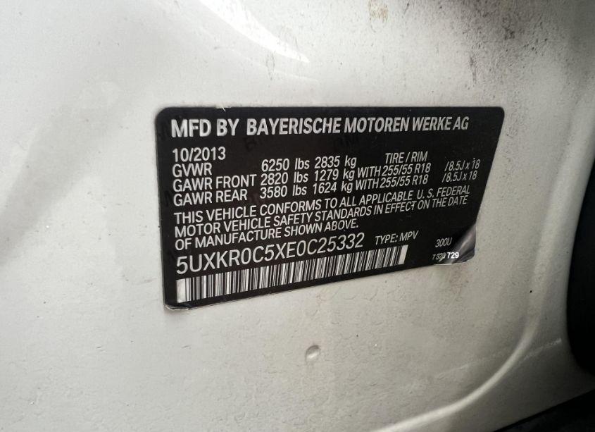 Photo 8 of 2014 Bmw X5 XDRIVE35I (VIN 5UXKR0C5XE0C25332)