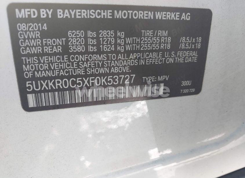 Photo 9 of 2015 Bmw X5 XDRIVE35I (VIN 5UXKR0C5XF0K53727)