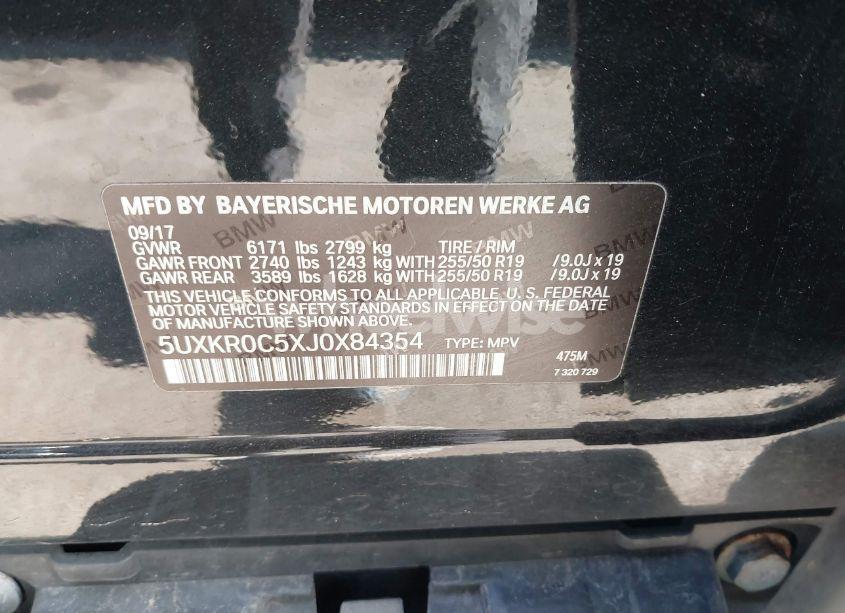 Photo 9 of 2018 Bmw X5 XDRIVE35I (VIN 5UXKR0C5XJ0X84354)