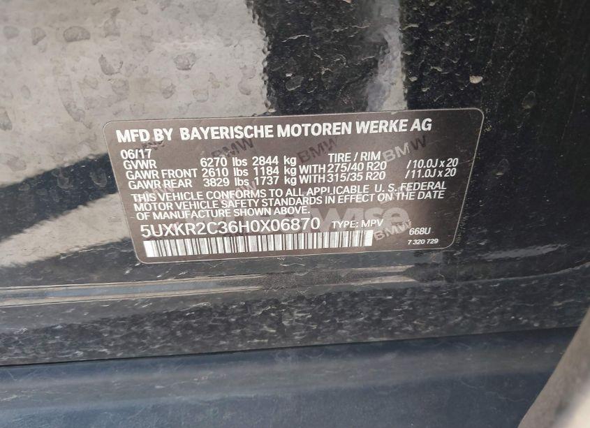 Photo 9 of 2017 Bmw X5 SDRIVE35I (VIN 5UXKR2C36H0X06870)