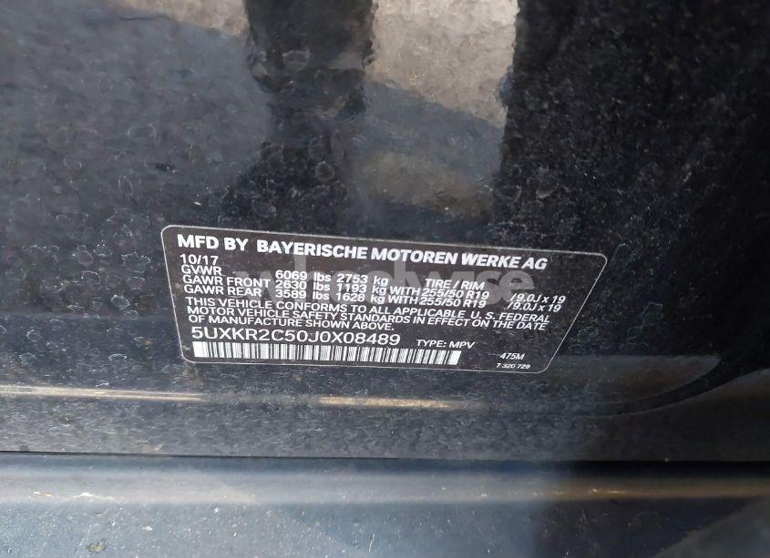Photo 9 of 2018 Bmw X5 SDRIVE35I (VIN 5UXKR2C50J0X08489)