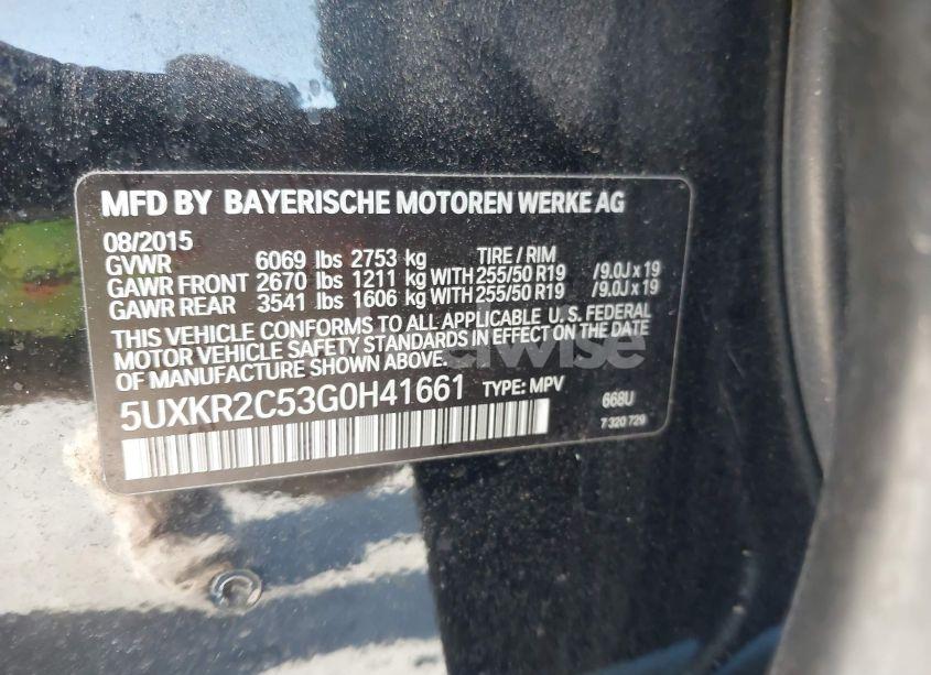 Photo 9 of 2016 Bmw X5 SDRIVE35I (VIN 5UXKR2C53G0H41661)