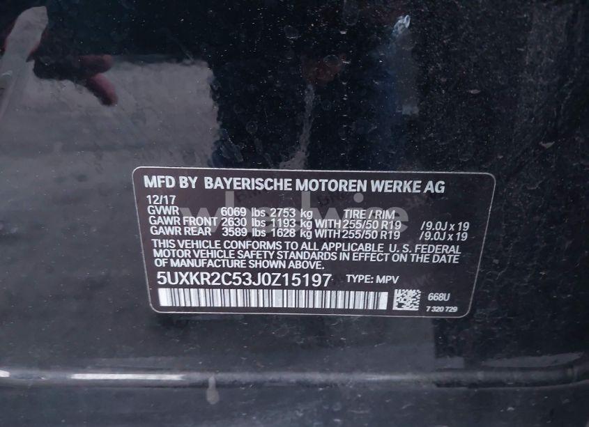 Photo 9 of 2018 Bmw X5 SDRIVE35I (VIN 5UXKR2C53J0Z15197)