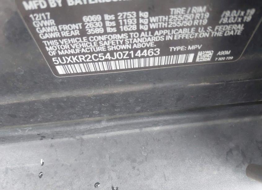 Photo 9 of 2018 Bmw X5 SDRIVE35I (VIN 5UXKR2C54J0Z14463)