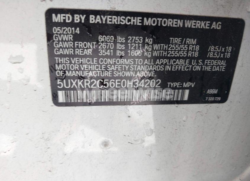 Photo 9 of 2014 Bmw X5 SDRIVE35I (VIN 5UXKR2C56E0H34202)