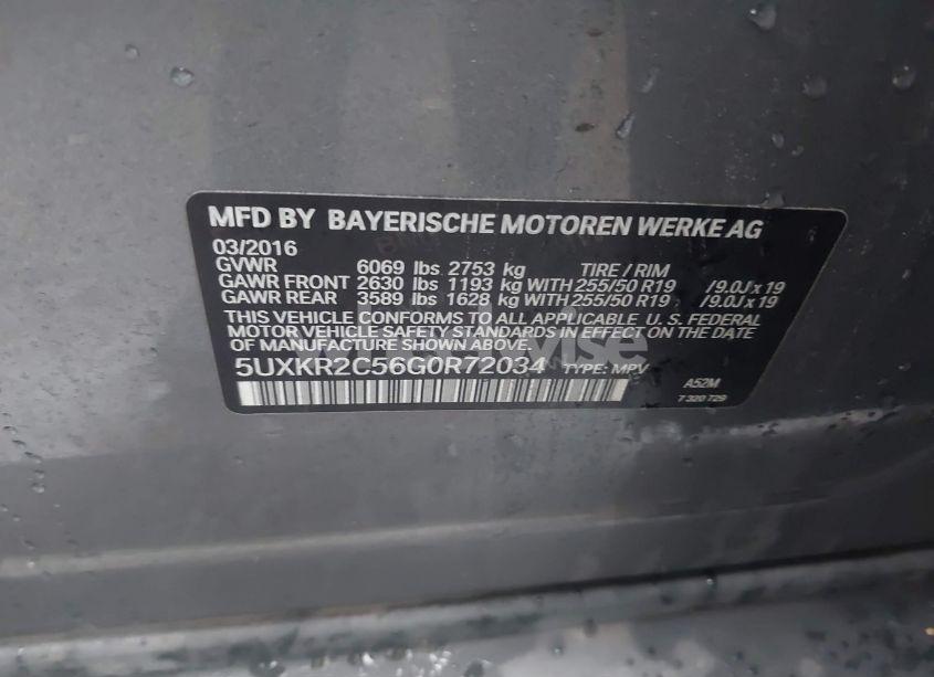 Photo 9 of 2016 Bmw X5 SDRIVE35I (VIN 5UXKR2C56G0R72034)