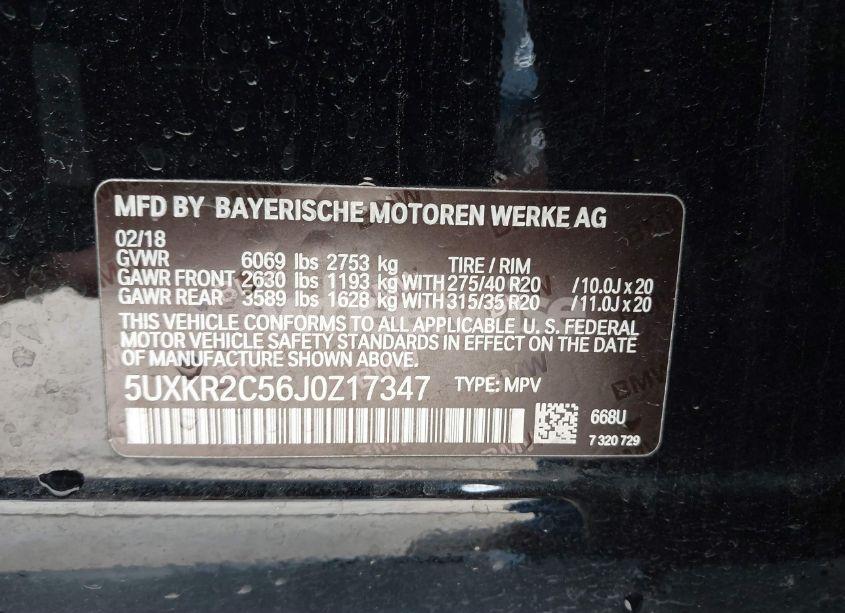 Photo 9 of 2018 Bmw X5 SDRIVE35I (VIN 5UXKR2C56J0Z17347)