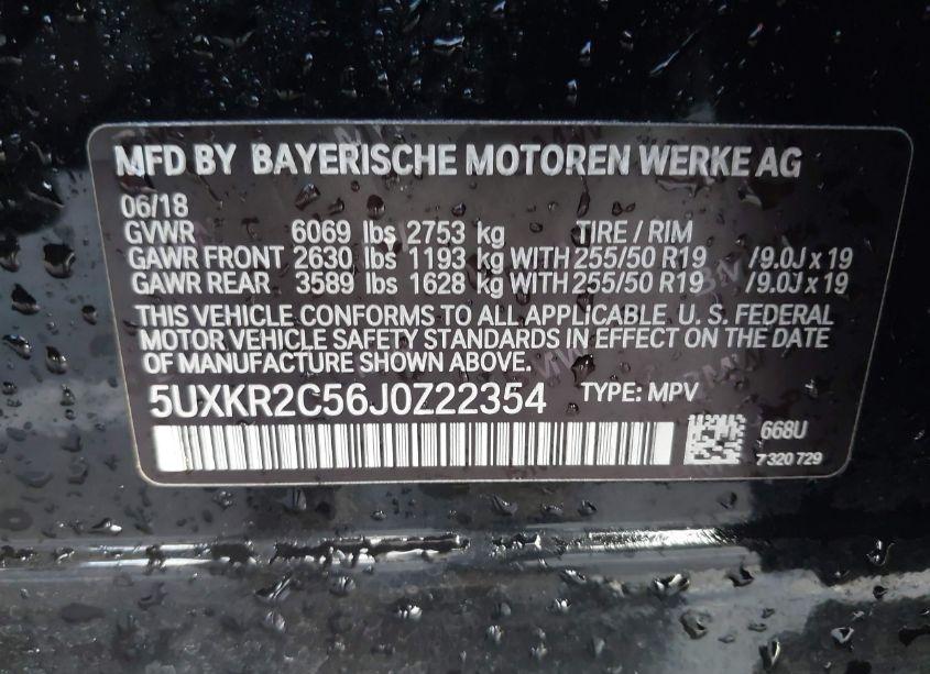 Photo 9 of 2018 Bmw X5 SDRIVE35I (VIN 5UXKR2C56J0Z22354)