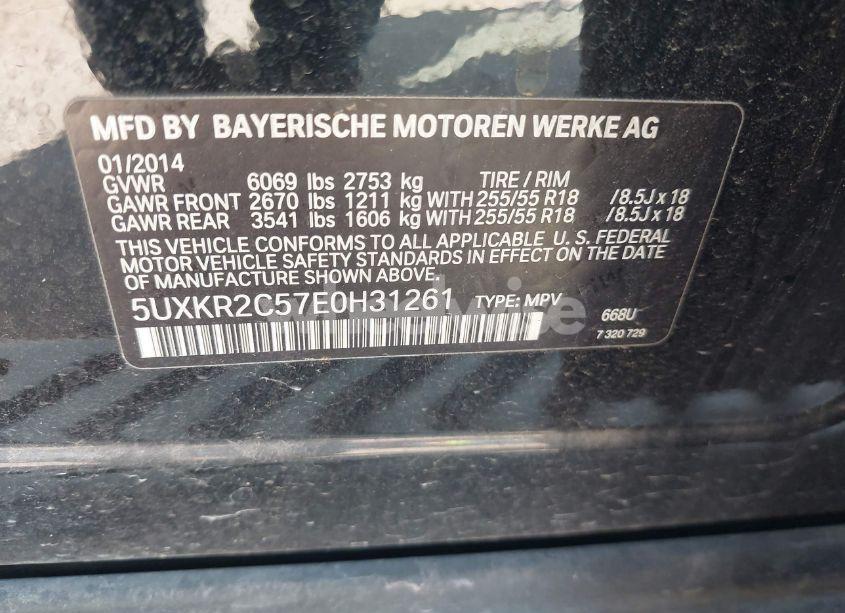 Photo 9 of 2014 Bmw X5 SDRIVE35I (VIN 5UXKR2C57E0H31261)