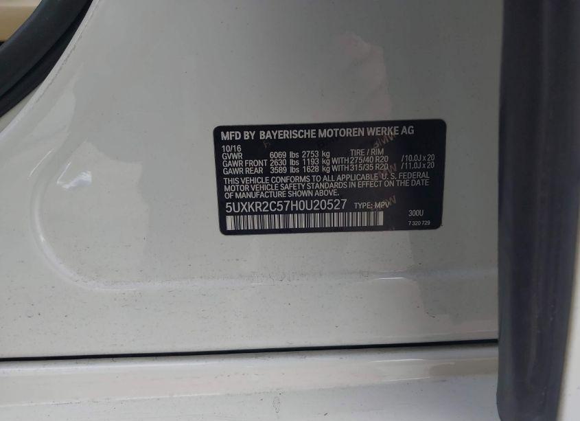 Photo 9 of 2017 Bmw X5 SDRIVE35I (VIN 5UXKR2C57H0U20527)