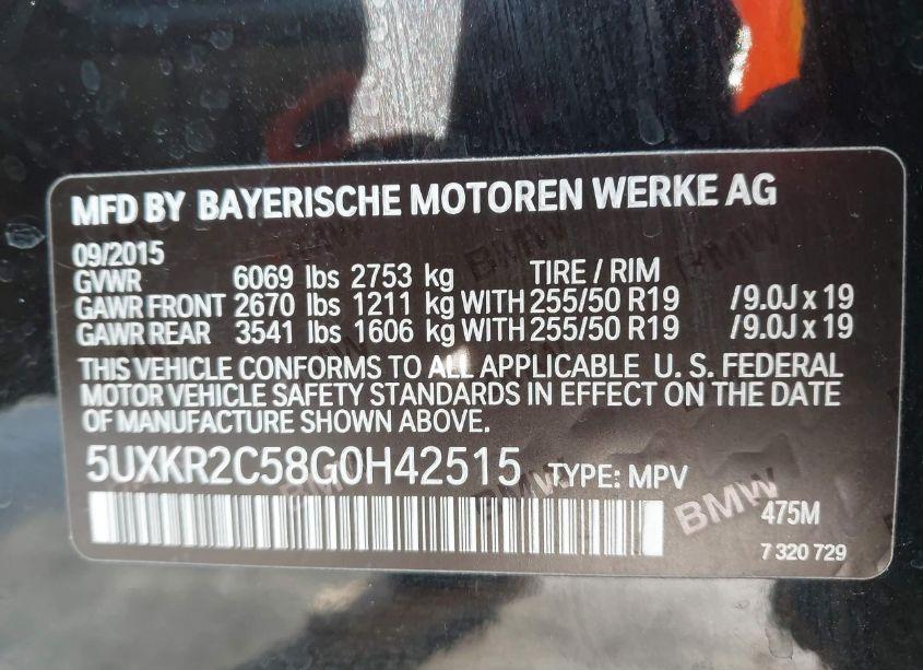 Photo 9 of 2016 Bmw X5 SDRIVE35I (VIN 5UXKR2C58G0H42515)