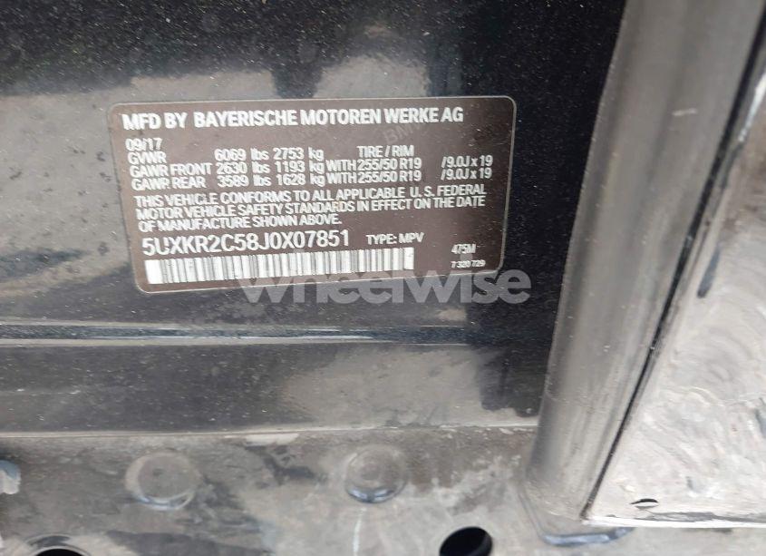 Photo 9 of 2018 Bmw X5 SDRIVE35I (VIN 5UXKR2C58J0X07851)